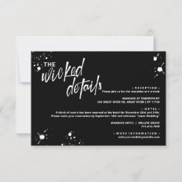 Halloween Night of the Living Wed Wedding Card RSVP Karte