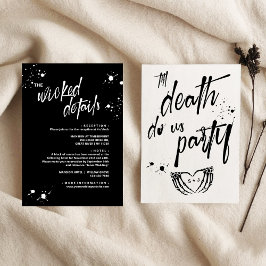 Halloween Night of the Living Wed Wedding RSVP Karte