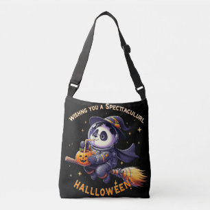 Halloween Night: Panda Astronaut Glides Tragetaschen Mit Langen Trägern