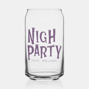 Halloween "Night Party" Glass - Spooky Trinkbehält Dosenglas