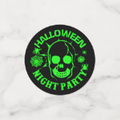 Halloween Night Party Skull Spider Web Green Table Konfetti (Klein Vorderseite)