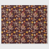 Halloween Night Pattern Geschenkpapier (Flach)