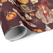 Halloween Night Pattern Geschenkpapier (Rolleneckpunkt)