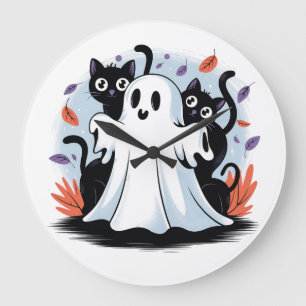 Halloween Night Prowl Große Wanduhr