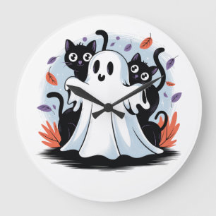 Halloween Night Prowl Große Wanduhr