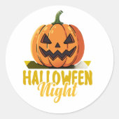 Halloween Night Pumpkin Glow Tee on Sticker (Vorderseite)