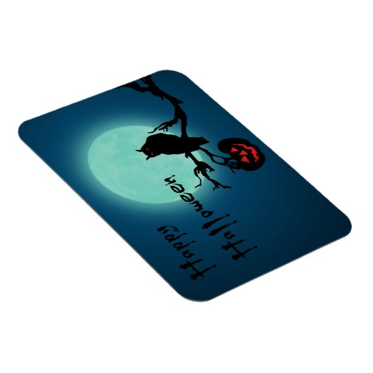 Halloween Night Pumpkin Owl Magnet (Rechte Seite)