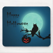 Halloween Night Pumpkin Owl Mousepad (Vorne)