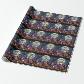 Halloween Night Pumpkins, Skulls & Spuk House Geschenkpapier (Ungerollt)