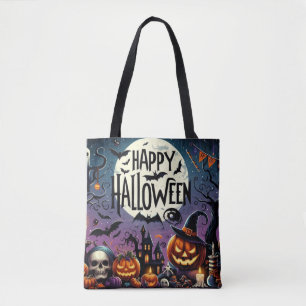 Halloween Night Pumpkins, Skulls & Spuk House Tasche