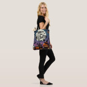 Halloween Night Pumpkins, Skulls & Spuk House Tasche (Am Model)