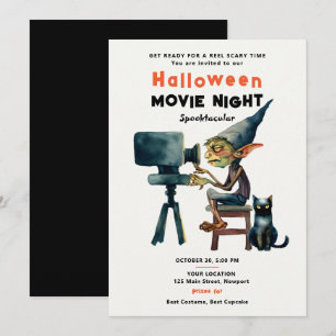 Halloween Night Spooktacular Gremlin Cat Einladung