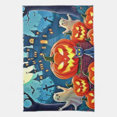 Halloween Night: Spooky Fun Art Geschirrtuch (Vertikal)