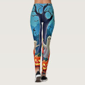 Halloween Night: Spooky Fun Art Leggings (Rückseite)