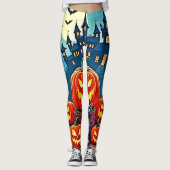 Halloween Night: Spooky Fun Art Leggings (Vorderseite)