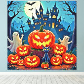Halloween Night: Spooky Fun Art Leinwanddruck (Insitu (Holzboden))