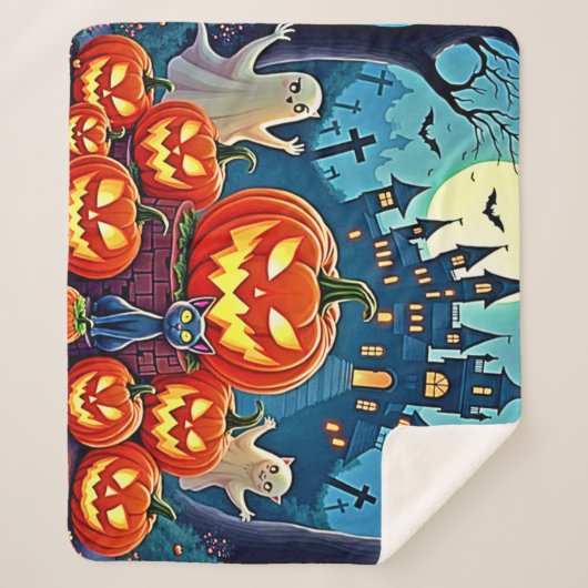 Halloween Night: Spooky Fun Art Sherpadecke (Vorderseite)