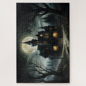 Halloween Night Spooky Spuk Gothic Mansion Puzzle (Vertikal)