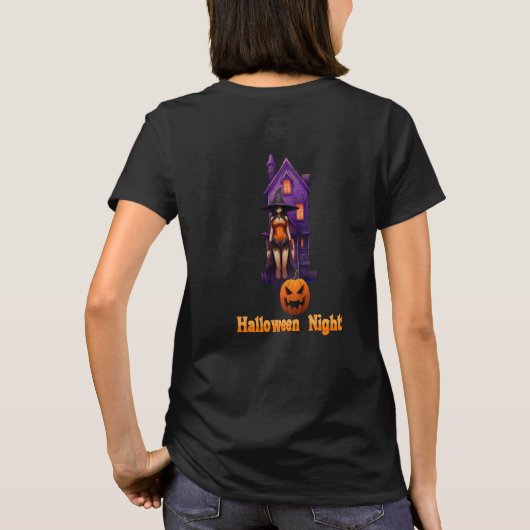 Halloween Night (Spuk Haus) T-Shirt (Rückseite)
