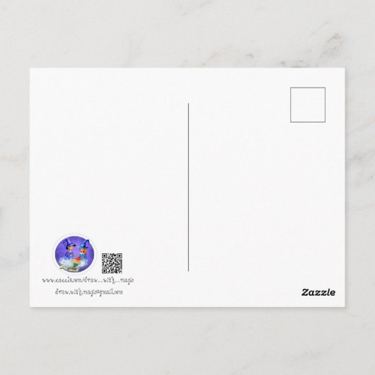 Halloween Night Spuk Vampire Castle Postkarte (Rückseite)