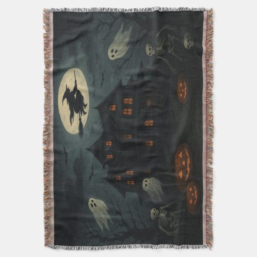 Halloween Night Throw Blanket Decke (Vorderseite Vertikal)