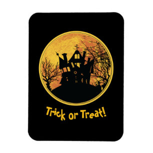 Halloween Night Trick oder Treat Full Moon House Magnet