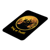 Halloween Night Trick oder Treat Full Moon House Magnet (Linke Seite)
