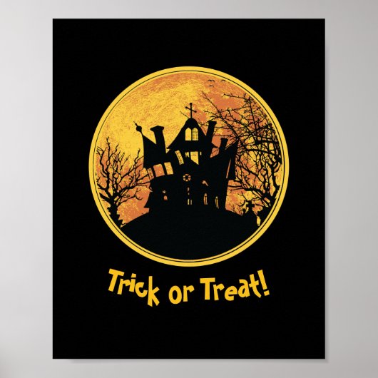 Halloween Night Trick oder Treat Full Moon House Poster (Vorne)
