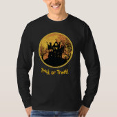 Halloween Night Trick oder Treat Full Moon House T-Shirt (Vorderseite)