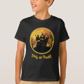 Halloween Night Trick oder Treat Full Moon House T-Shirt (Vorderseite)