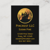 Halloween Night Trick oder Treat Full Moon House Visitenkarte (Vorderseite)