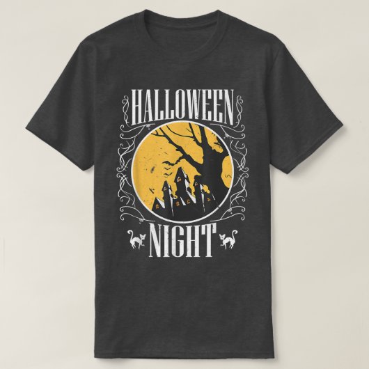 Halloween Night Trick oder Treat Happy Halloween W T-Shirt (Design vorne)