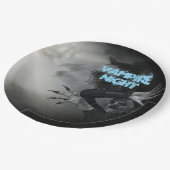 Halloween Night Vampire im Wald Pappteller (Schrägansicht)