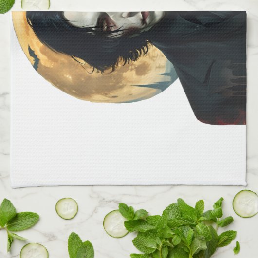 Halloween Night - Vampire Rising Geschirrtuch (Gefaltet)