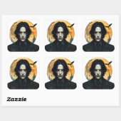 Halloween Night - Vampire Rising Quadratischer Aufkleber (Blatt)