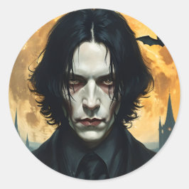 Halloween Night - Vampire Rising Runder Aufkleber