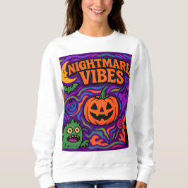 Halloween Night Vibe Retro farbenfrohe Kleidung Un Sweatshirt
