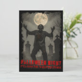 Halloween Night Wiedersehen Postcard Feiertagskarte (Stehend Vorderseite)