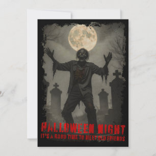 Halloween Night Wiedersehen Postcard Feiertagskarte