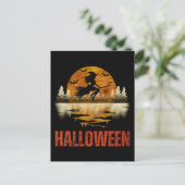 HALLOWEEN NIGHT WITCH POSTKARTE (Stehend Vorderseite)