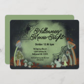 Halloween Night Woodland Glow Einladung (Vorne/Hinten)