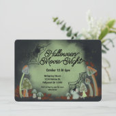 Halloween Night Woodland Glow Einladung (Stehend Vorderseite)