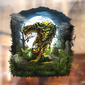 Halloween Night Zombie Rising Full Moon Friedhof Fensteraufkleber (Blatt 2)