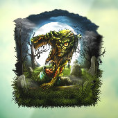 Halloween Night Zombie Rising Full Moon Friedhof Fensteraufkleber (Blatt 3)