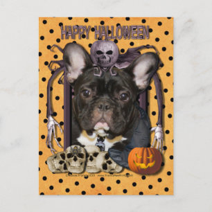 Halloween Nightmare - French Bulldog - Aquamarin Postkarte