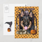 Halloween Nightmare - German Shepherd - Kuno Postkarte (Vorne/Hinten)