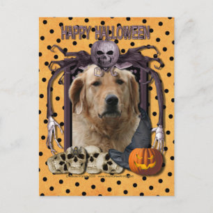 Halloween Nightmare - Golden Retriever - Mickey Postkarte