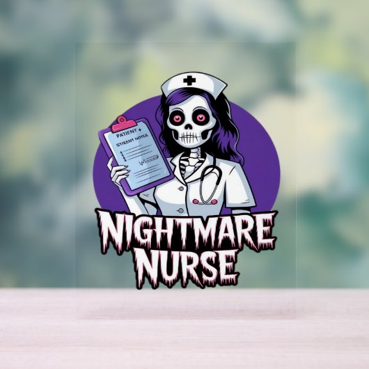 Halloween Nightmare Nurse Classic T - Shirt Acrylschild (Neutral)