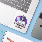 Halloween Nightmare Nurse Classic T - Shirt Aufkleber (Laptop mit iPhone)