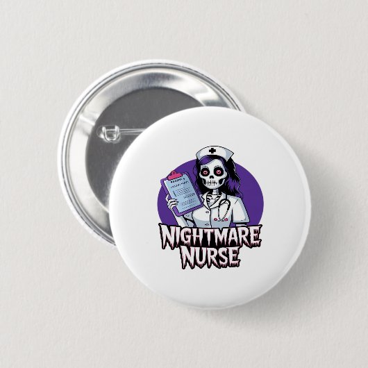 Halloween Nightmare Nurse Classic T - Shirt Button (Vorne & Hinten)